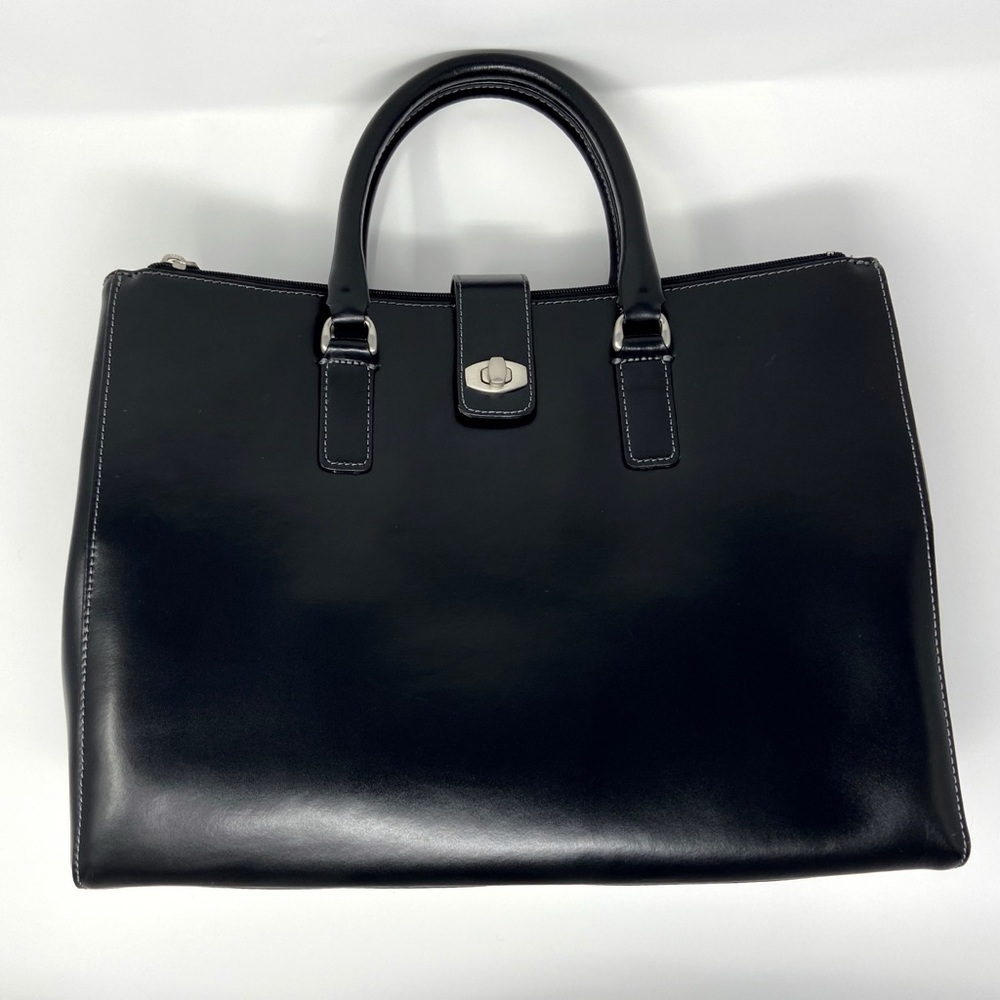 Franklin Covey leather tote work bag / briefcase